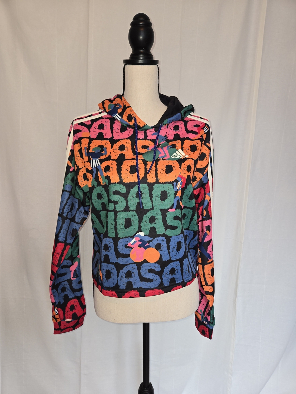 Adidas Farm Rio Collab LTD Edition Sold Out Multicolor Graphic Logo Hoodie Small